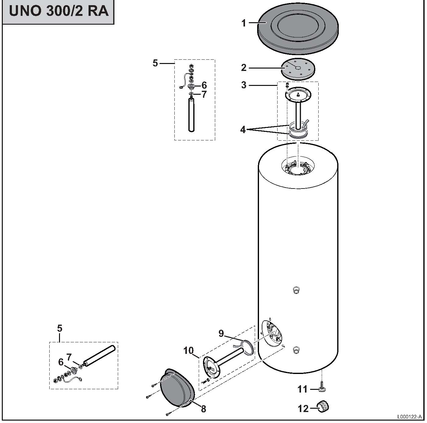 Schéma éclaté Vue Principale — Remeha UNO 300/2 - 400/2 RA