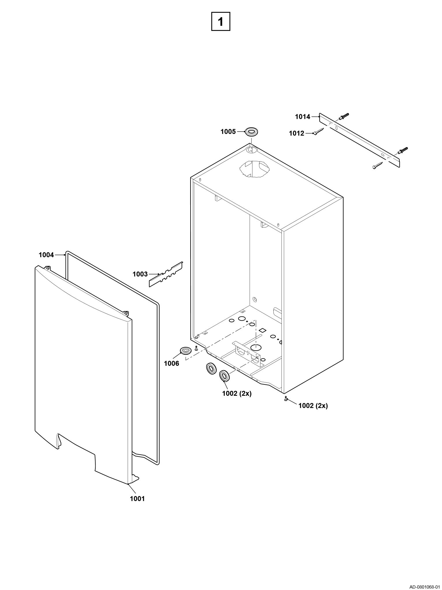 Schéma éclaté Vue Principale — Remeha GMR1000 CS Condens-2 (Plus de pièces détachées pour cet appareil!)