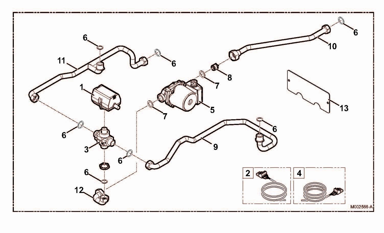 Schéma éclaté Vue Principale — Remeha KIT V3V INTERNE - JA6 (100017381)